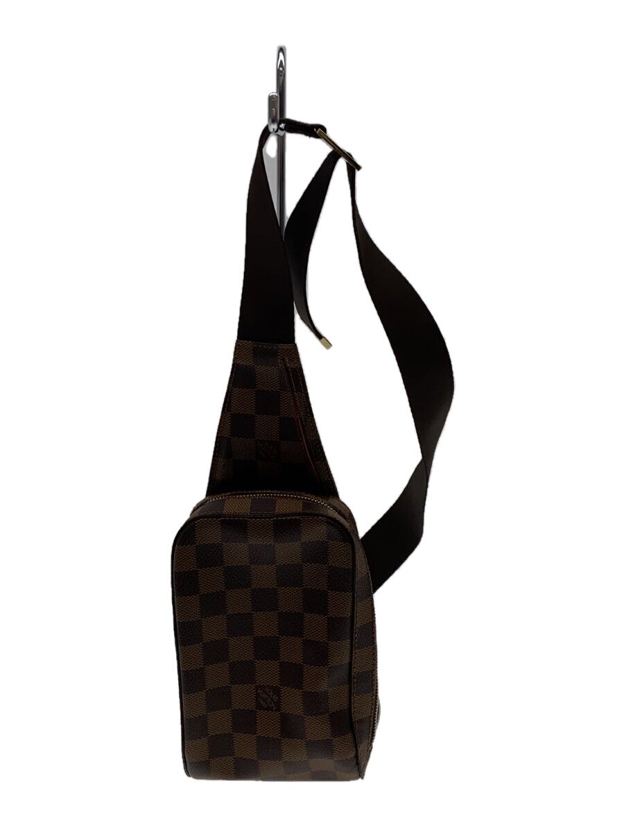 【中古】LOUIS VUITTON◆ジェロニモス_ダミエ・エベヌ_BRW/PVC/BRW【バッグ】