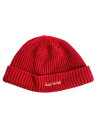 【中古】Supreme◆ニットキャップ/--/アクリル/RED/メンズ【服飾雑貨他】