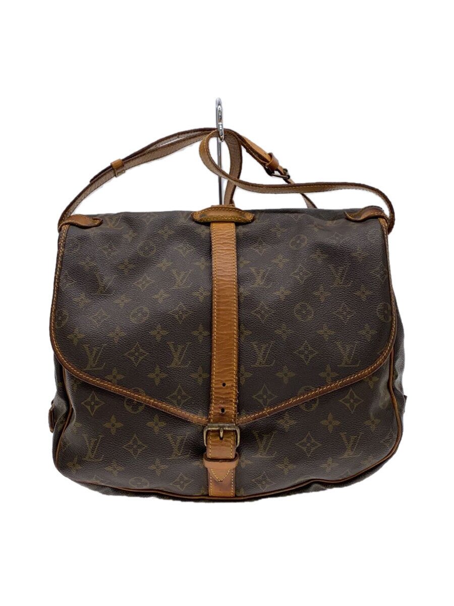 LOUIS VUITTON - 【中古】LOUIS VUITTON◆1)ソミュール30_モノグラム・キャンバス_BRW/PVC/BRW【バッグ】