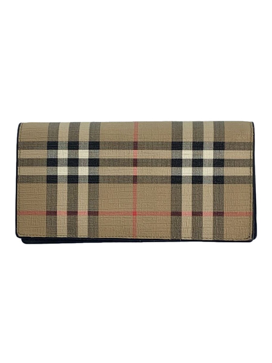 Clothing Accessories (Caps, Ties, Belts) - 【中古】BURBERRY◆長財布/PVC/BEG/チェック/メンズ【服飾雑貨他】