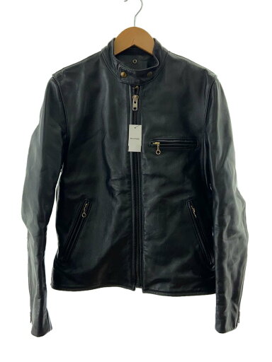 【中古】VANSON◆シングルライダースジャケット/38/レザー/BLK//【メンズウェア】 【中古】VANSON◆シングルライダースジャケット/38/レザー/BLK//【メンズウェア】