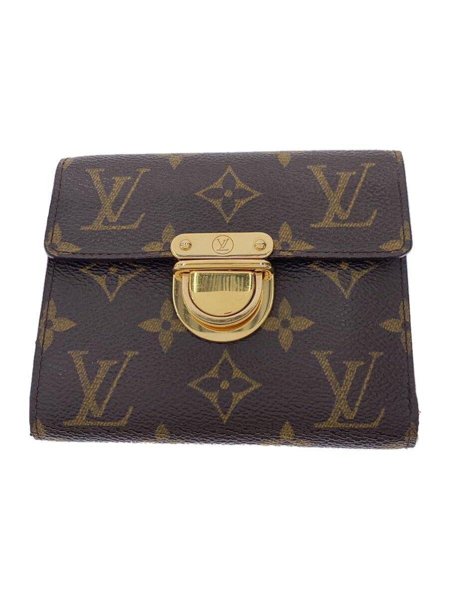 Clothing Accessories (Caps, Ties, Belts) - 【中古】LOUIS VUITTON◆ポルト・フォイユ・コアラ_モノグラム・キャンバス/PVC/BRW/レディース【服飾雑貨他】