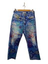 【中古】OUR LEGACY◆22SS/THIRD CUT DIGITAL CHALK FLOWER DENIM/インディゴ/M2225T【メンズウェア】