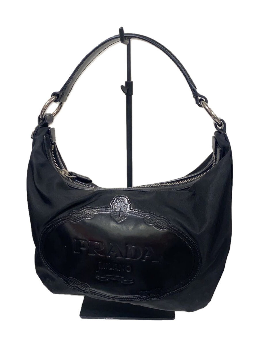 【中古】PRADA◆ショルダーバッグ/--/BLK【バッグ】