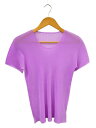 【中古】PLEATS PLEASE ISSEY MIYAKE◆半袖カットソー/3/ポリエステル/PNK/無地/PP21-JK402【レディースウェア】