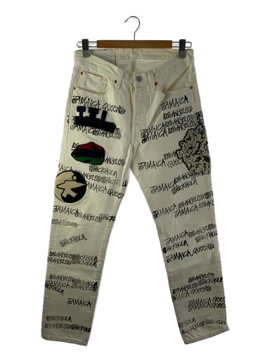 【中古】DENIM TEARS◆ボトム/31/デニム/WHT【メンズウェア】 【中古】DENIM TEARS◆ボトム/31/デニム/WHT【メンズウェア】