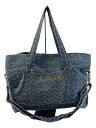 【中古】Kastane◆トートバッグ/コットン/IDG/総柄/インディゴ/デニム/2WAY/【バッグ】