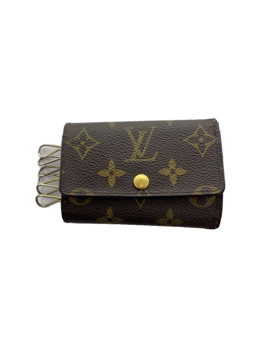 【中古】LOUIS VUITTON◆ミュルティクレ6_モノグラム_BRW/ブラウン/総柄/レディース【服飾雑貨他】
