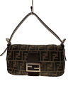 【中古】FENDI◆ワンショルダー/ズッカ柄/マンマバケット/ハンドバッグ/キャンバス/マルチカラー/総柄【バッグ】