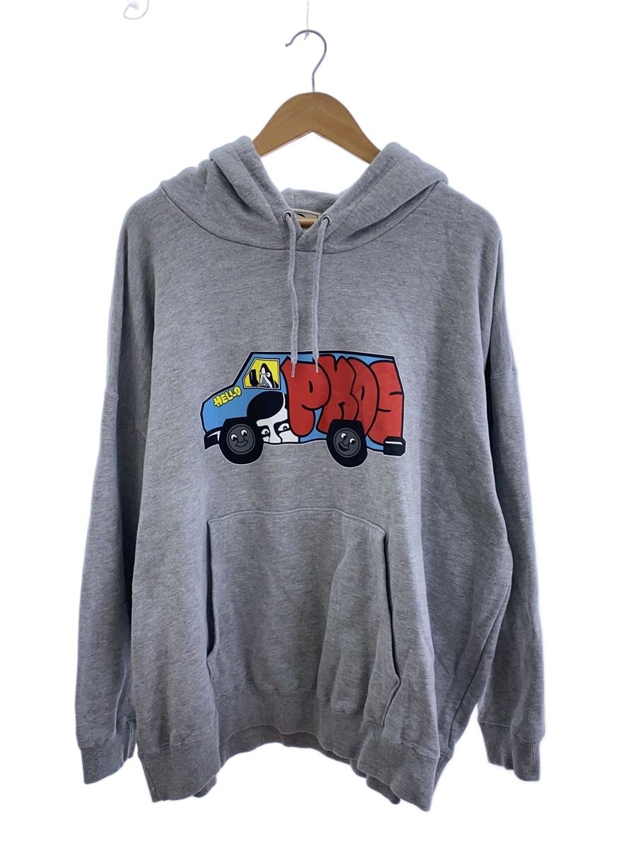 【中古】PUNK DRUNKERS◆ジップパーカー/XL/コットン/GRY/プリント【メンズウェア】