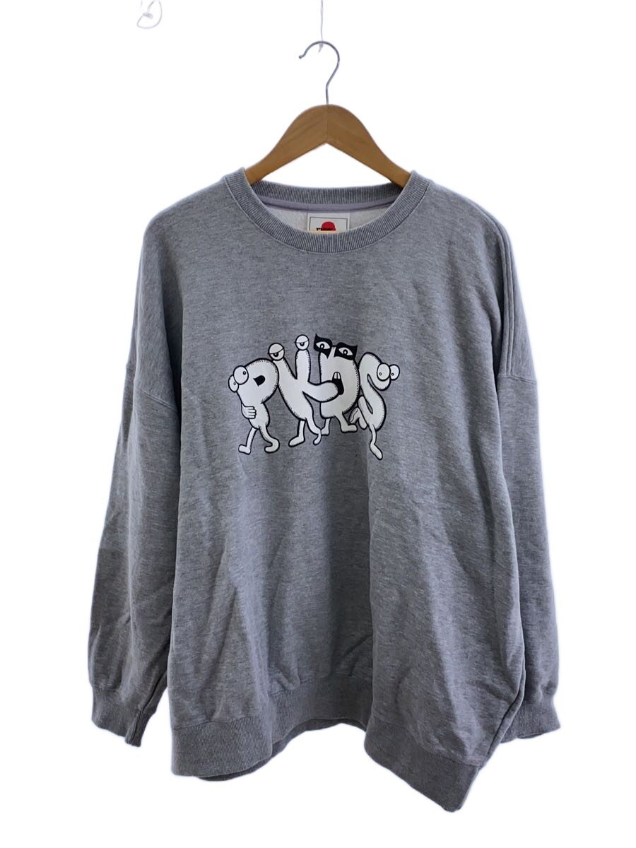 【中古】PUNK DRUNKERS◆スウェット/XL/コットン/GRY/プリント//【メンズウェア】