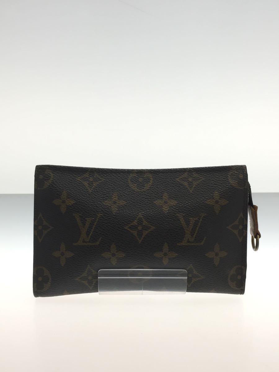 【中古】LOUIS VUITTON◆ポッシュ・トワレット15_モノグラム_BRW/PVC/BRW【バッグ】