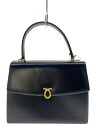 【中古】LAUNER LONDON◆ハンドバッグ/レザー/BLK【バッグ】