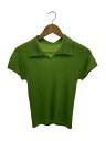 【中古】PLEATS PLEASE ISSEY MIYAKE◆半袖カットソー/3/ポリエステル/GRN/無地/PP23-FK428【レディースウェア】
