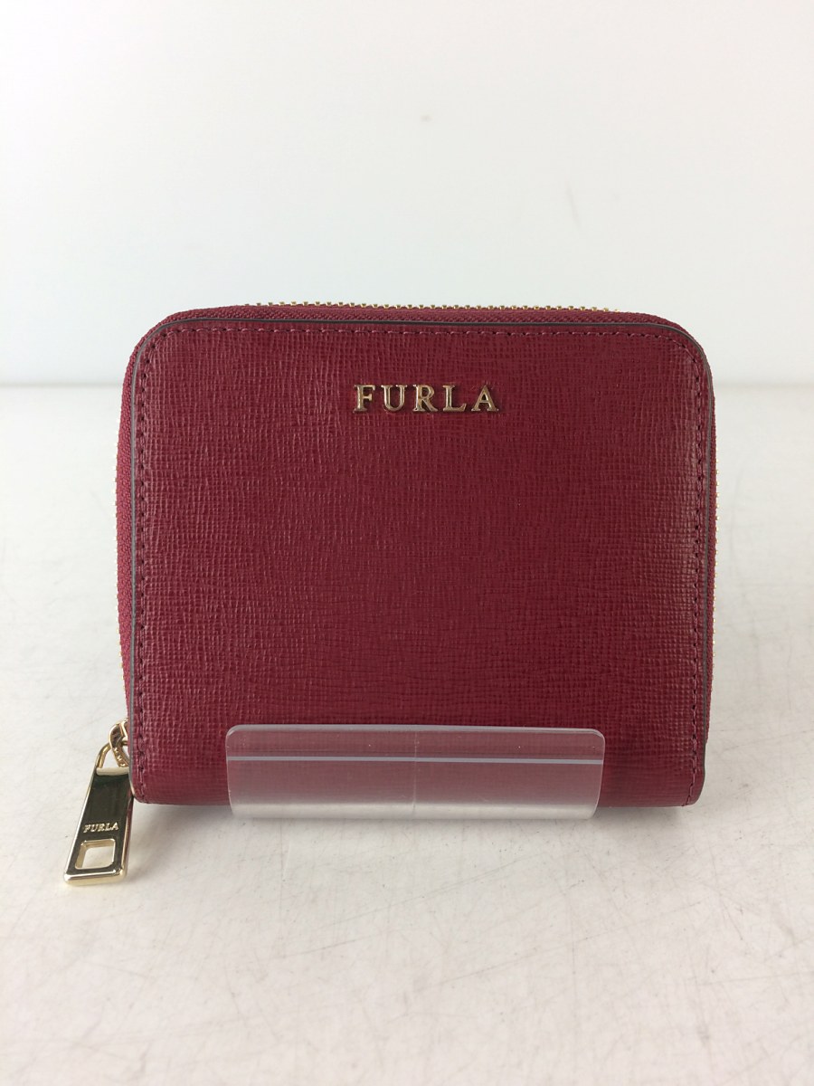 【中古】FURLA◆2つ折り財布/レザー/B