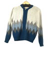 【中古】BRENT◆カーディガン(厚手)/38/アクリル/GRY/アーガイル/Acrylic Knit Cardigan/ZIP【メンズウェア】