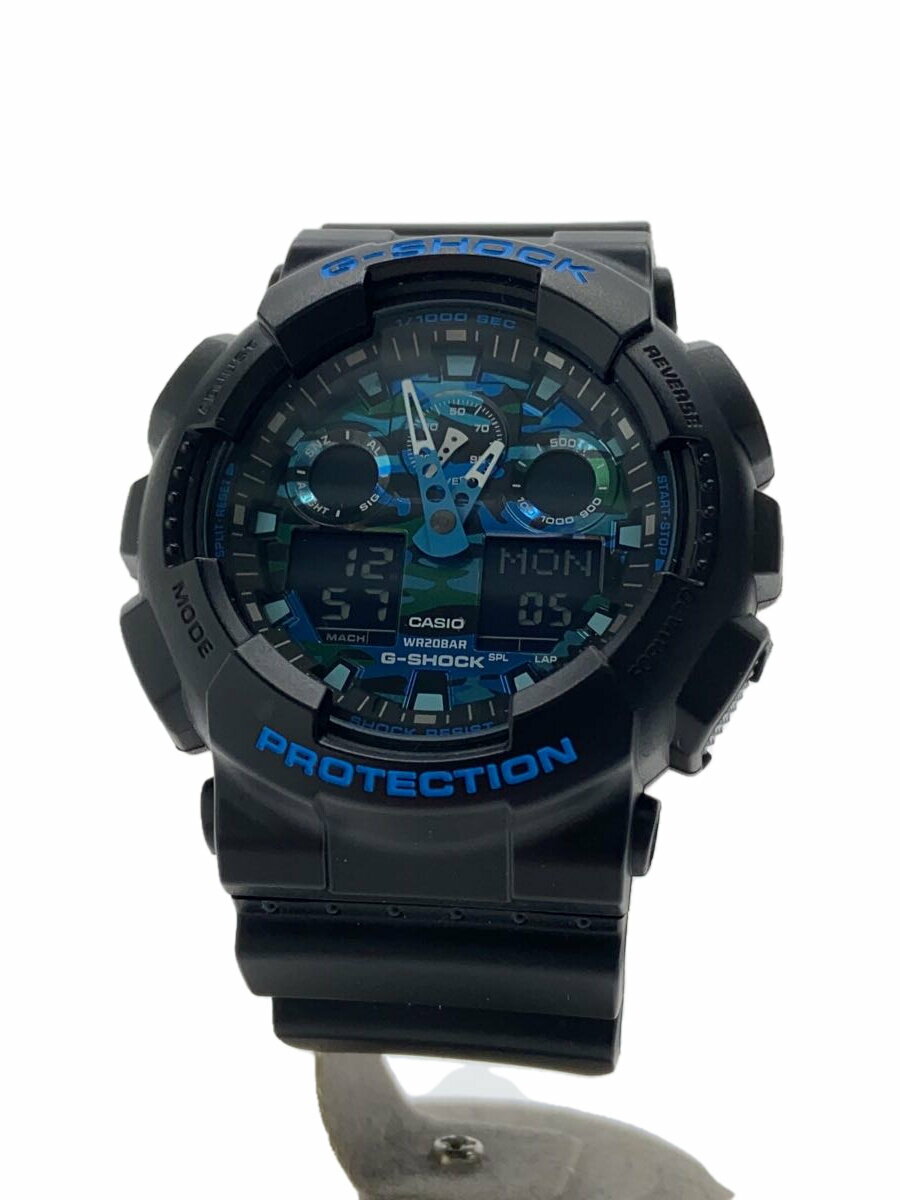 【中古】CASIO◆クォーツ腕時計・G-SHOCK/デジアナ/BLK/BLK【服飾雑貨他】