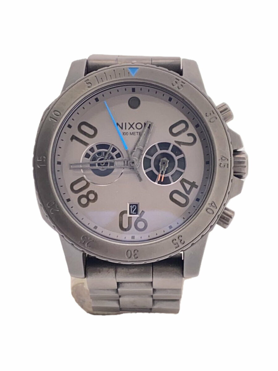 【中古】NIXON◆クォーツ腕時計/アナログ/ステンレス/グレー/グレー/SS【服飾雑貨他】