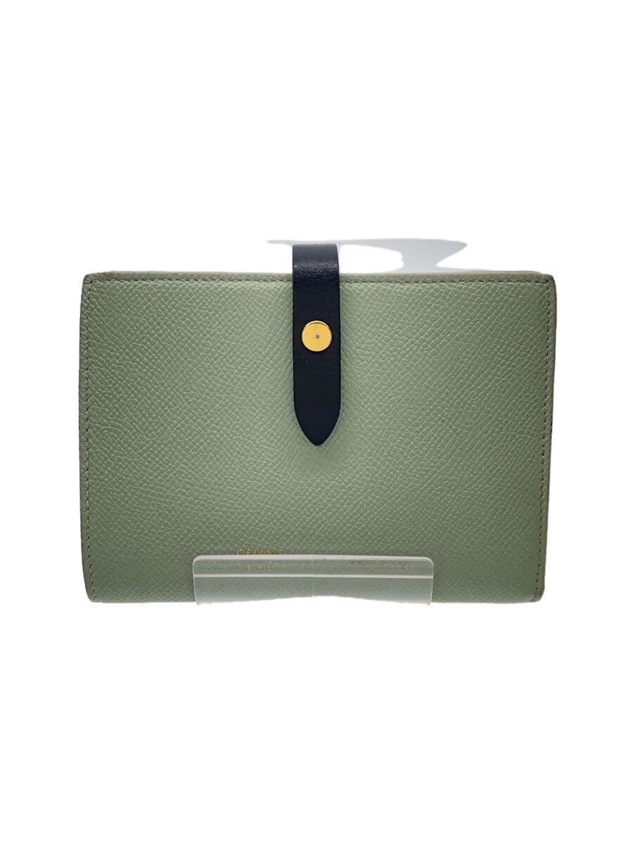 【中古】CELINE◆財布/--/GRN/無地/レディース//【服飾雑貨他】