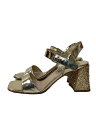 【中古】MIU MIU◆サンダル/38/GLD【シューズ】