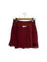 【中古】UNDERCOVER◆スカート/1/シルク/RED/無地/D1605【レディースウェア】