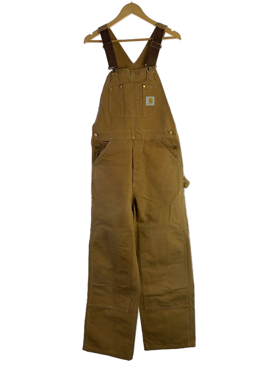 【中古】Carhartt◆ダブルニーオーバーオール/--/コットン/CML/無地/R01【メンズウェア】