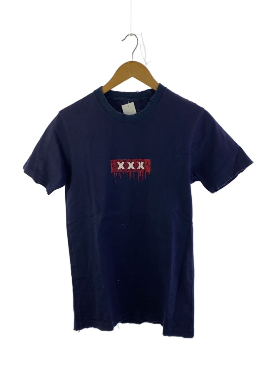 【中古】GOD SELECTION XXX◆ダメージ加工/Tシャツ/M/コットン/NVY【メンズウェア】