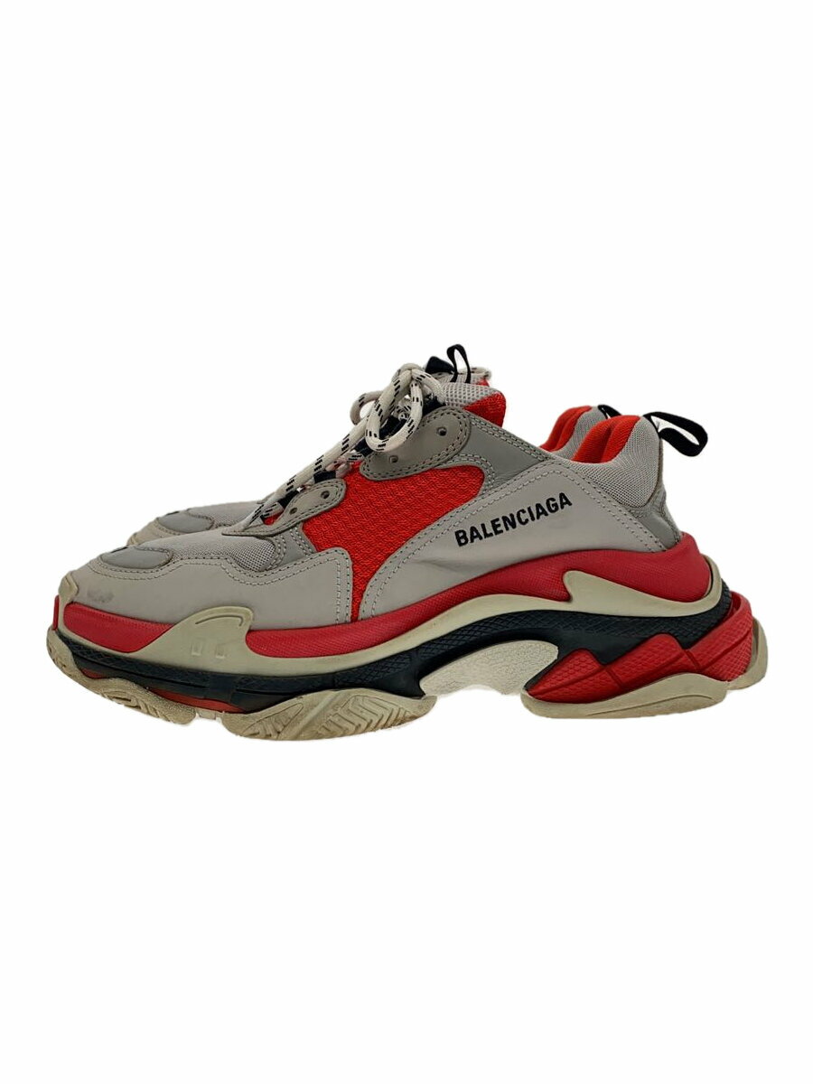 【中古】BALENCIAGA◆ローカットスニーカー/27cm/RED/536737【シューズ】