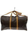 【中古】LOUIS VUITTON◆キーポル・バンドリエール60_モノグラム・キャンバス_BRW/PVC/BRW【バッグ】
