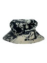 【中古】HERMES◆ペンキ柄/バケットハット/--/コットン/WHT/総柄/メンズ【服飾雑貨他】