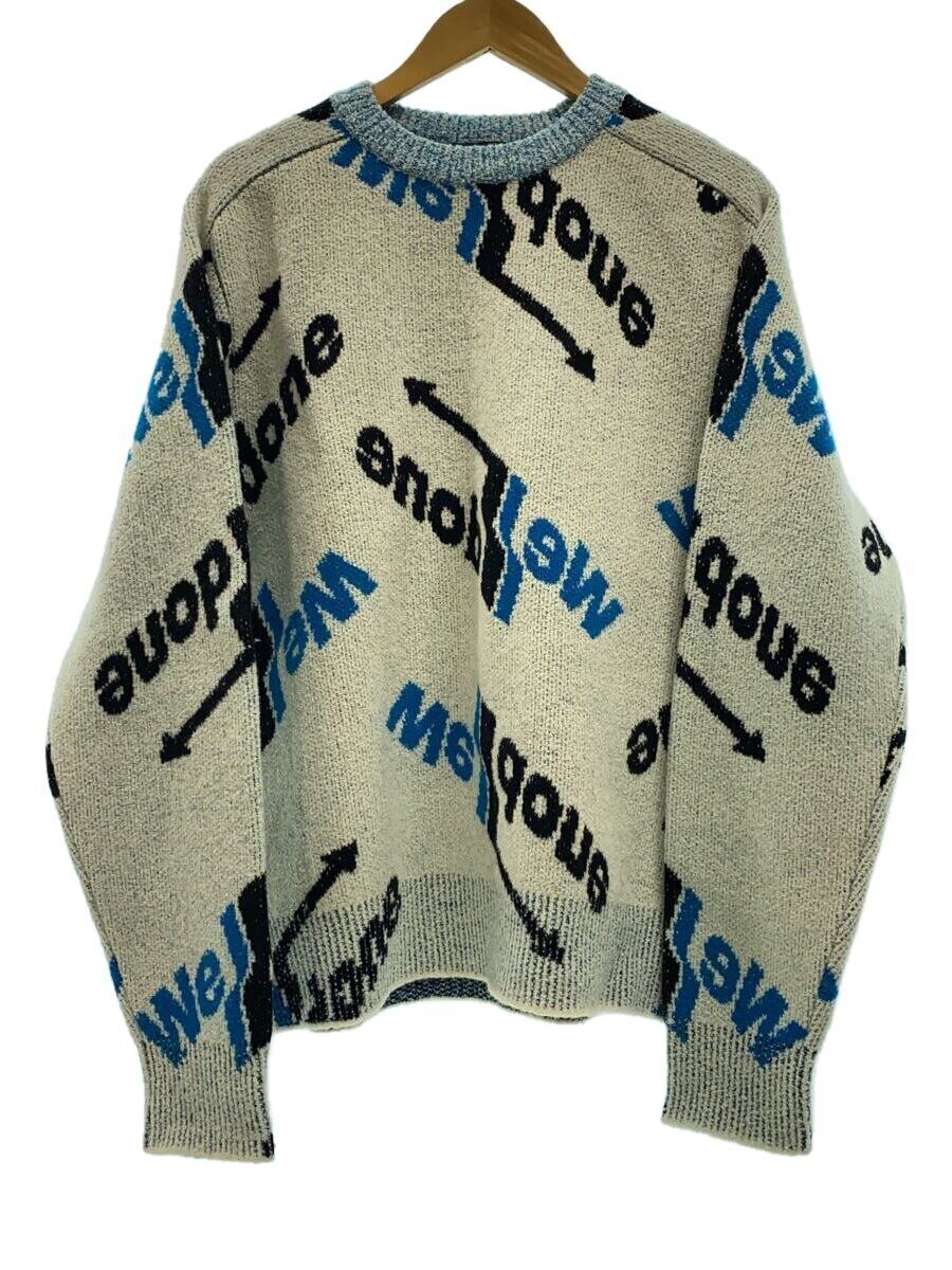 Rakuten - 【中古】WE11DONE◆WE11DONE/ニット・セーター(厚手)/M/ウール/WHT/WD-KT3-22-690-U-BL【メンズウェア】