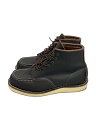 【中古】RED WING◆6-inch Classic Moc/ブーツ/27.5cm/BLK/レザー/8849【シューズ】