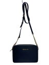 【中古】MICHAEL KORS◆MICHAEL KORS/ショルダーバッグ/レザー/ネイビー/無地/32S4GTVC3l【バッグ】