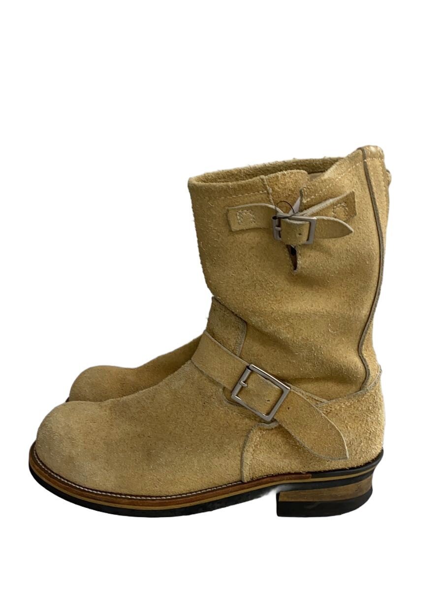 【中古】JACK ROSE◆Slow Wear Lion/カウハイド/エンジニアブーツ/--/BEG/スウェード/OB-8930【シューズ】
