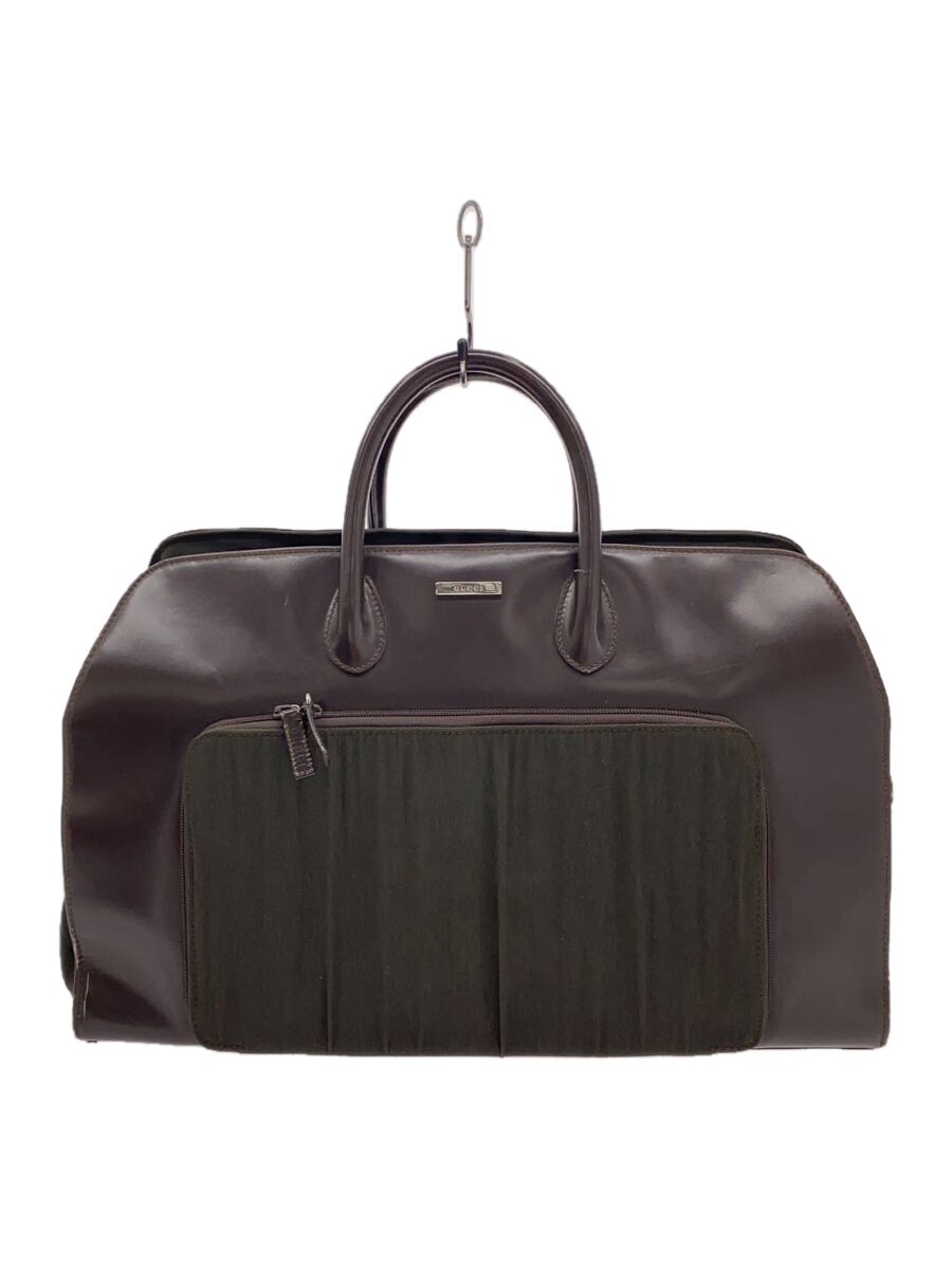 GUCCI - 【中古】GUCCI◆ボストンバッグ/レザー/BRW/012・1553・0269【バッグ】