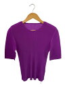 【中古】PLEATS PLEASE ISSEY MIYAKE◆半袖カットソー/3/ポリエステル/PUP/無地/PP53-JK362【レディースウェア】