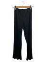 【中古】PLEATS PLEASE ISSEY MIYAKE◆フレアプリーツパンツ/3/ポリエステル/ブラック/PP55-JF104【レディースウェア】
