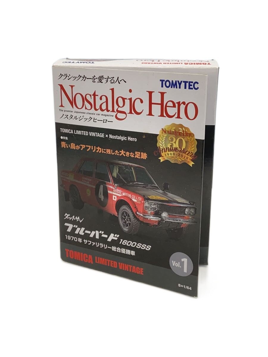 Car - 【中古】TOMYTEC◆ノスタルジックヒーロー/ブルーバード166SSS/1970年サファラリー総合優勝車/ミニカー/RED【ホビー】