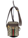 【中古】GUCCI◆ショルダーバッグ_GGスプリーム/PVC/BEG【バッグ】