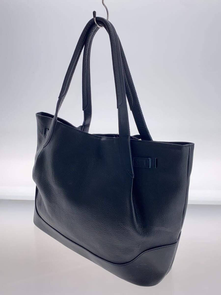 【中古】PELLE MORBIDA◆トートバッグ/レザー/BLK/無地【バッグ】