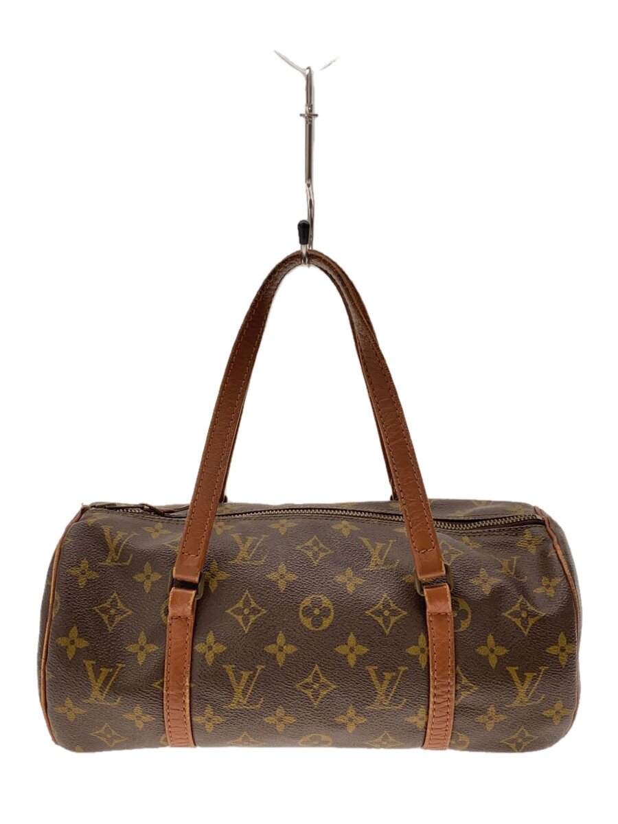 【中古】LOUIS VUITTON◆1)パピヨン30_モノグラム・キャンバス_BRW/PVC/BRW【バッグ】