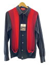 【中古】Supreme◆17ss/Striped Polo Sweater/S/ウール/BLK/第一ボタンゆるみ有【メンズウェア】