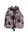 【中古】MIU MIU◆巾着バッグ/CANAPA CATS/--/PNK/総柄【バッグ】