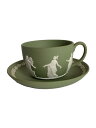 【中古】WEDGWOOD◆ジャスパーダンシングアワー/カップ&ソーサー/グリーン【キッチン用品】