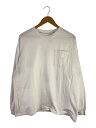 【中古】WAKE/×TENSEN/LONG SLEEVE TEE/長袖Tシャツ/XL/コットン/WHT/無地【メンズウェア】