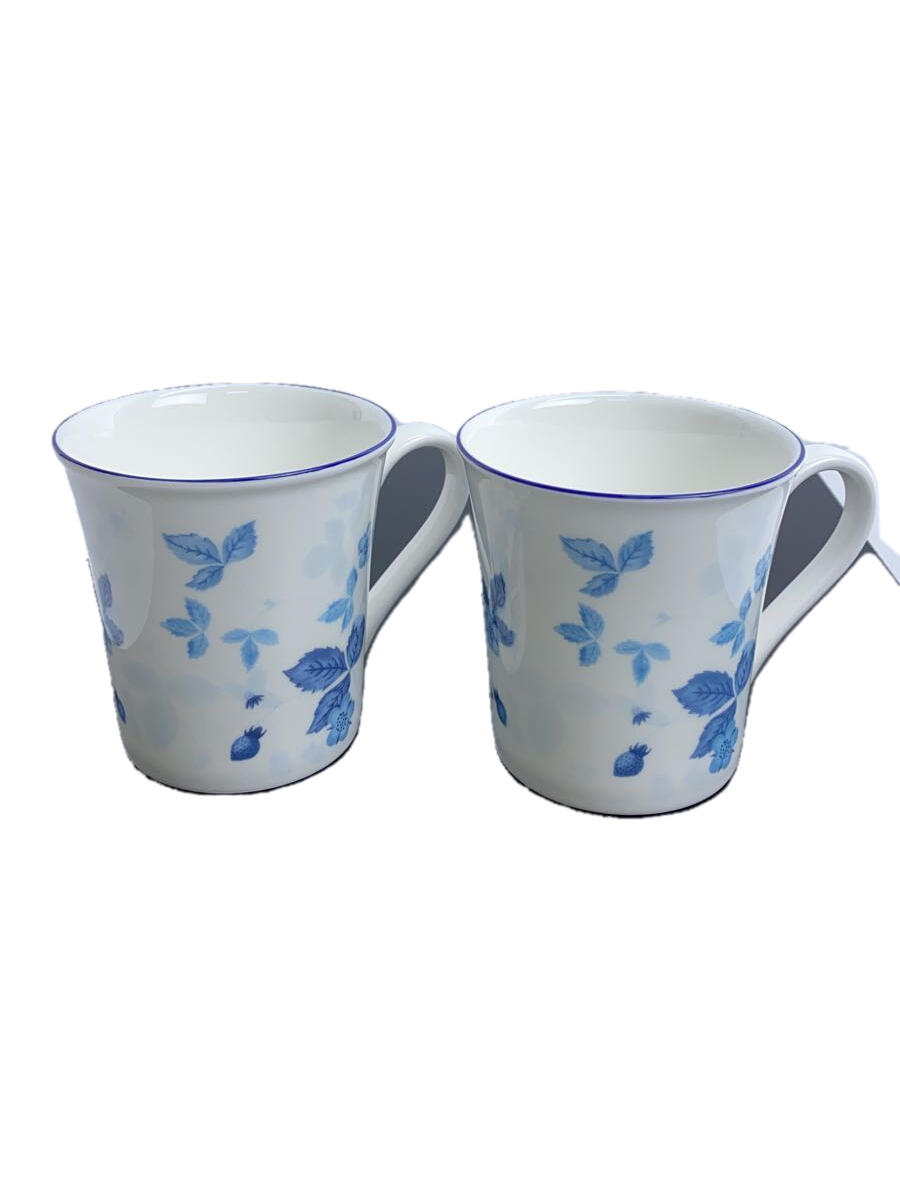 【中古】WEDGWOOD◆洋食器/2点セット/STRAWBERRY BLUE/ペアマグカップ/H:9cm/W:8.5cm/【キッチン用品】