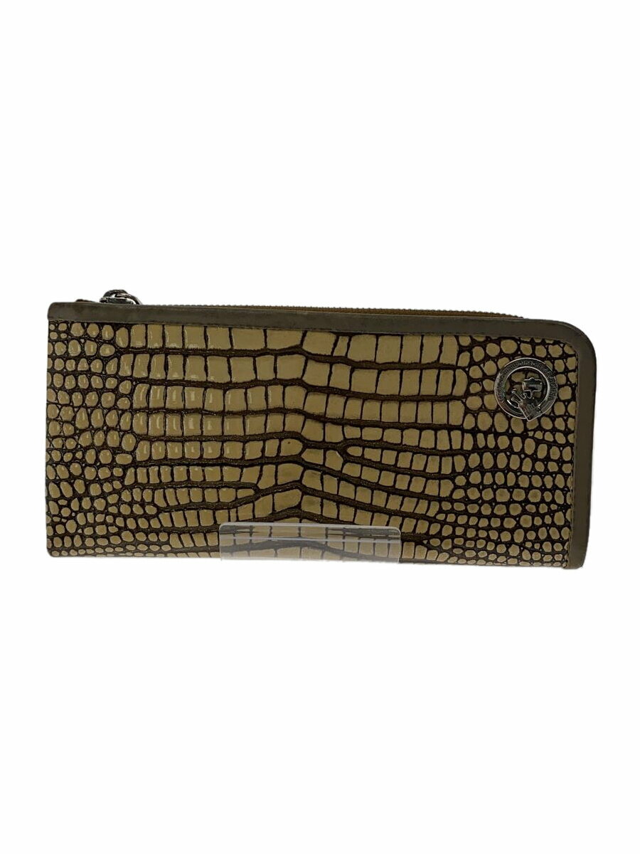 【中古】PELLE BORSA◆2つ折り財布/エナメル/ゴールド/レディース/k10205047cg【服飾雑貨他】