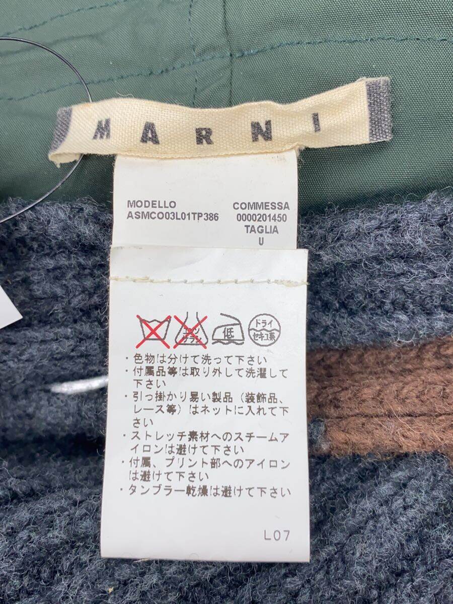 【中古】MARNI◆ストール/ウール/BRW/レディース/ASMC003L01TP386【服飾雑貨他】