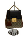 【中古】GUCCI◆リュックサック_パドロック_GGスプリーム_PVC_ベージュ/キャンバス/CML/モノグラム【バッグ】