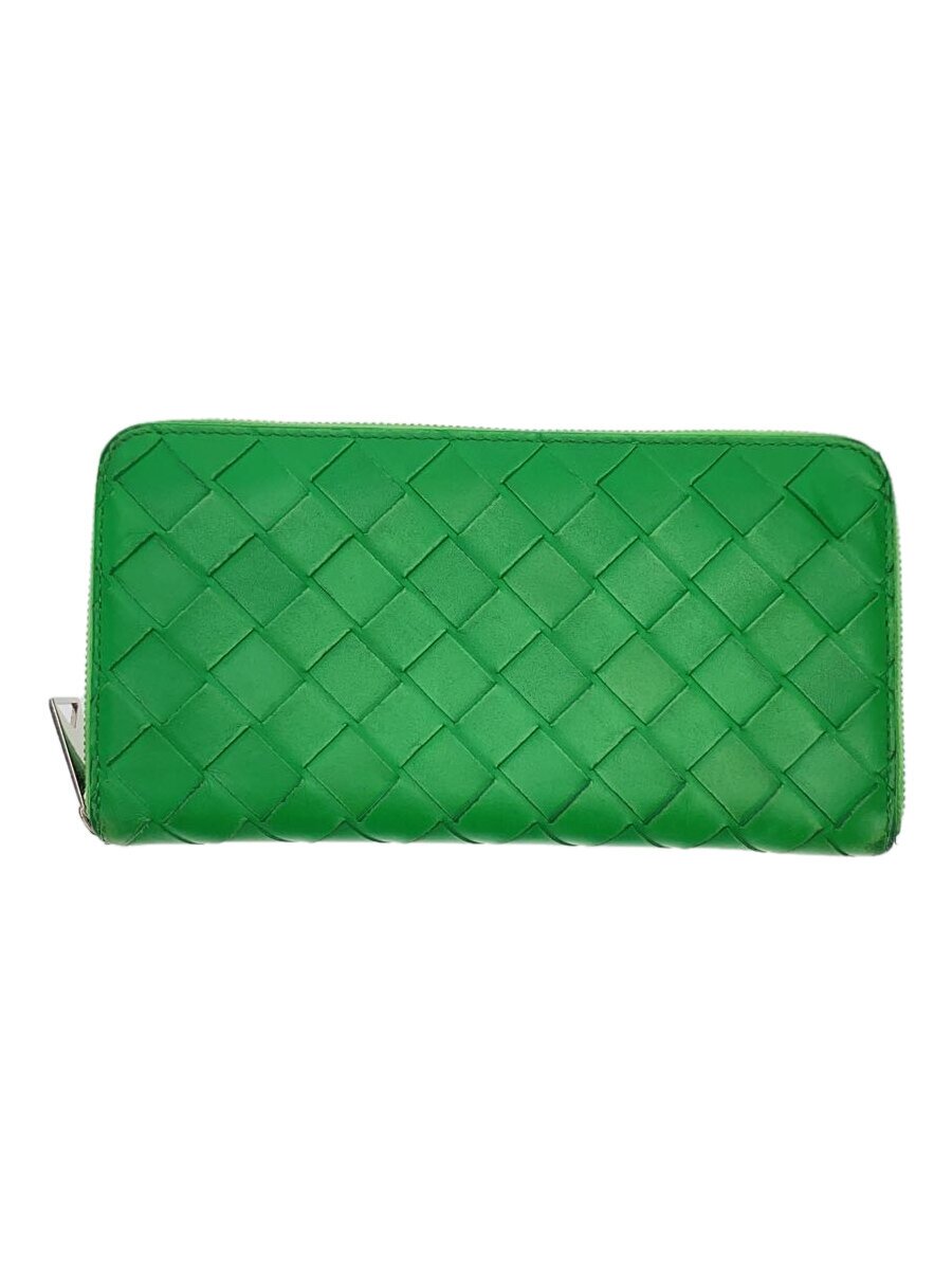 【中古】BOTTEGA VENETA◆長財布/レザー/GRN/レディース【服飾雑貨他】